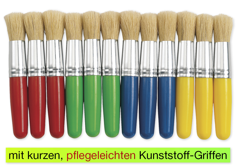 Naturhaar-Pinsel für Anfänger, 12 Stück