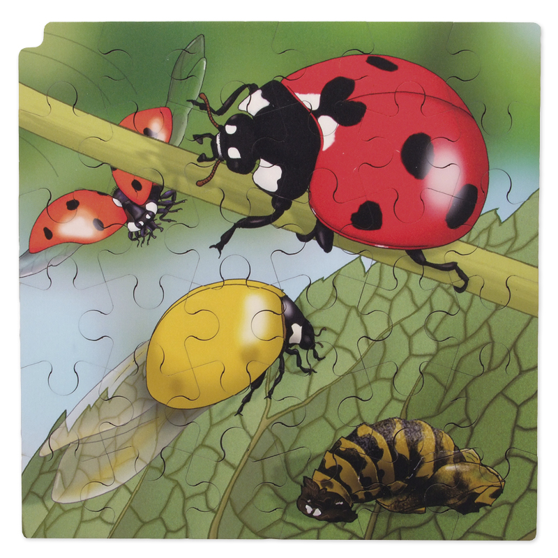 Hagemann Schichten-Puzzle "Marienkäfer" + gratis APP, 86-tlg.