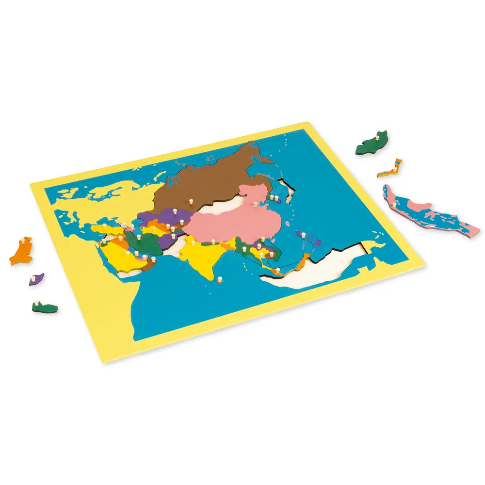 TimeTEX Puzzlekarte Asien "Montessori Premium"
