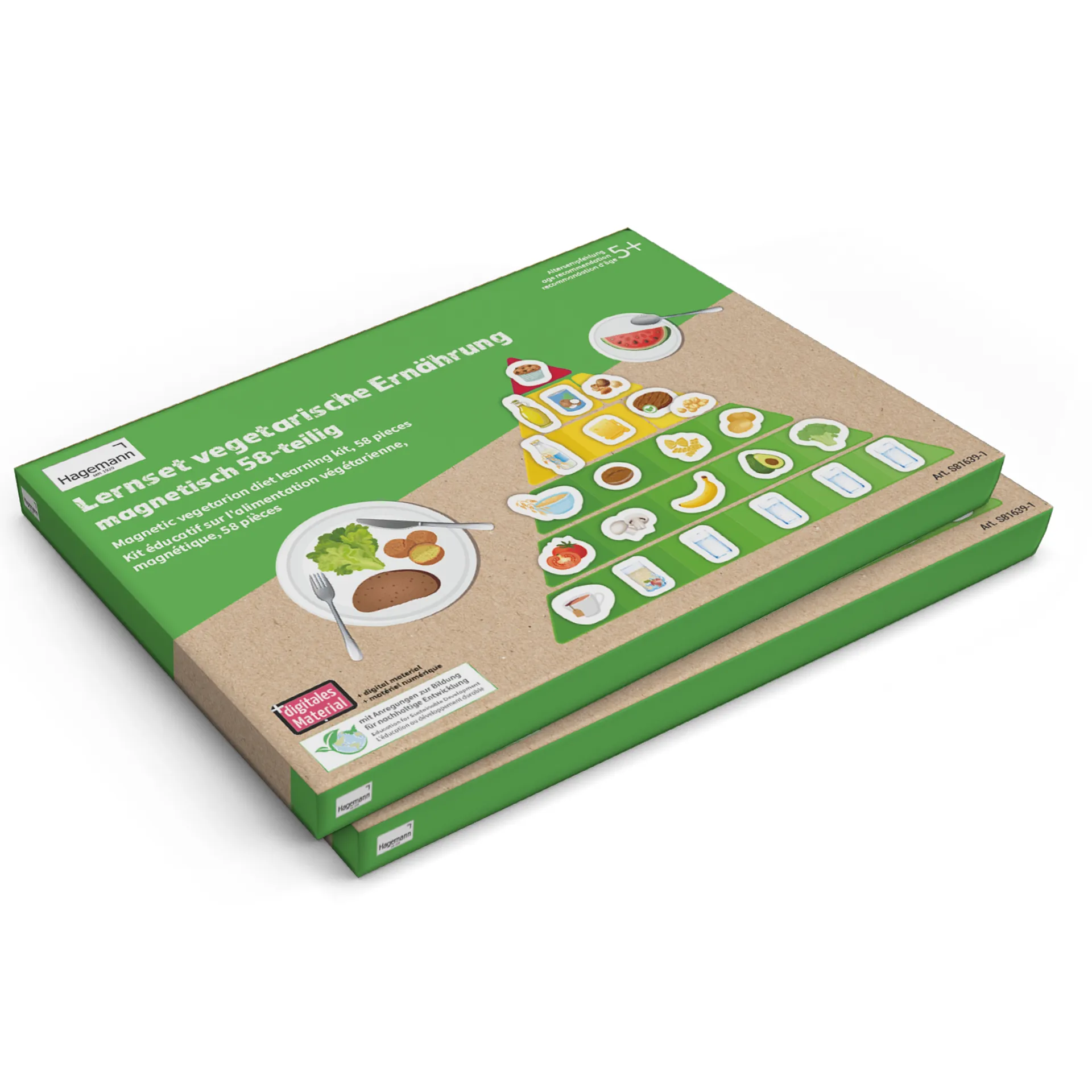 Gruppen-Lernset "Vegetarische und vegane Ernährung", magnetisch, 132-tlg.