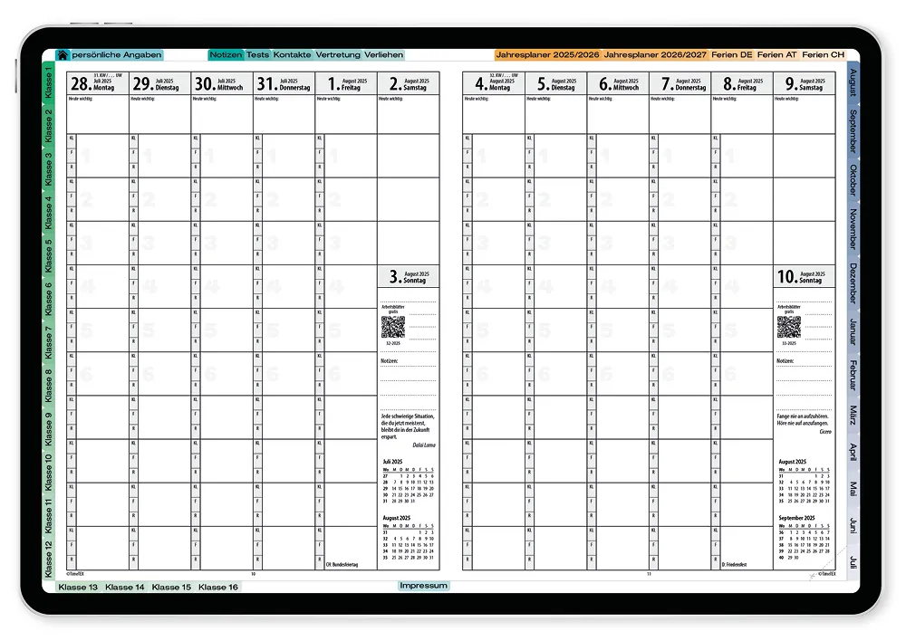TimeTEX Digitaler Fachlehrer-Planer DigiPlan 2025/2026