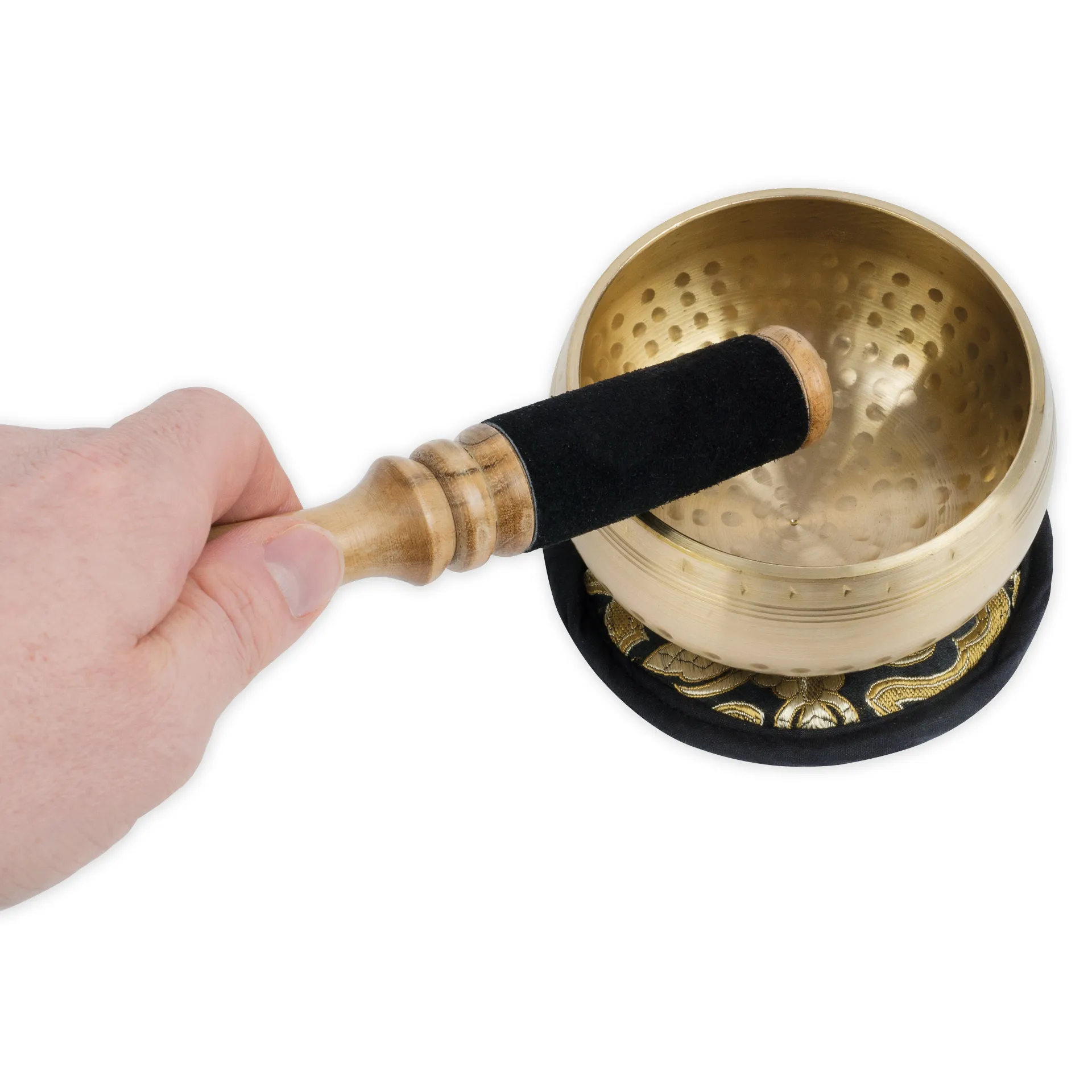 Klangschale "Nepal" im Stickbeutel, 12 cm ø, ca. 400 g