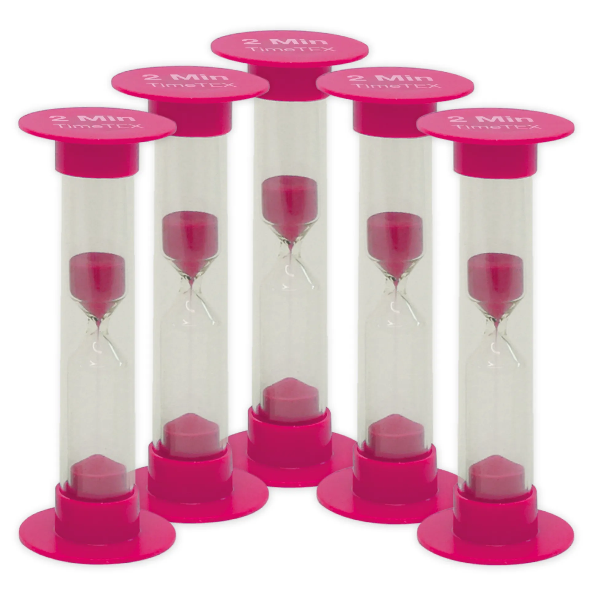Sanduhren-Set 5-tlg., 10cm hoch, 2,5cm ø (1 Zeiteinheit)