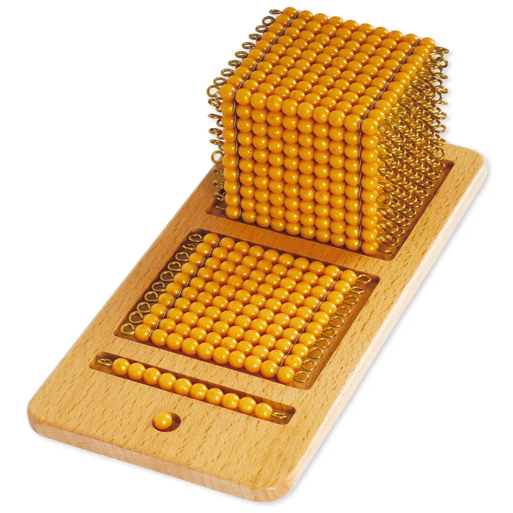 TimeTEX Set de introducere în materialul cu mărgele aurii "Montessori Premium"