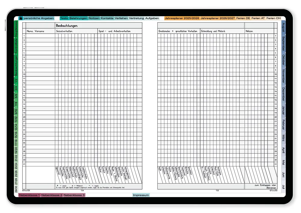 TimeTEX Digitaler Grundschul-Planer "Creativo" DigiPlan 2025/2026