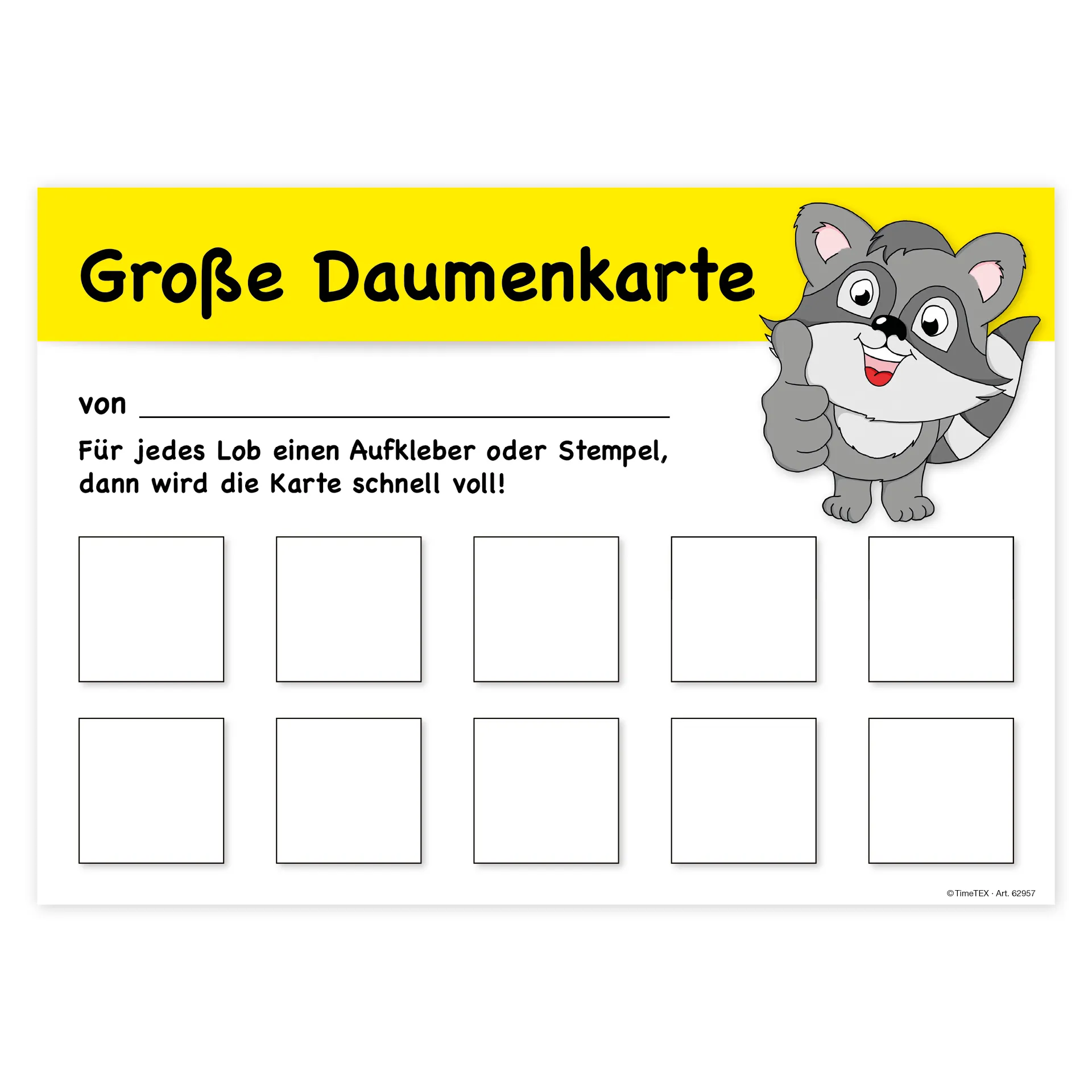 Stora tumkort med 10 fält, 25 st