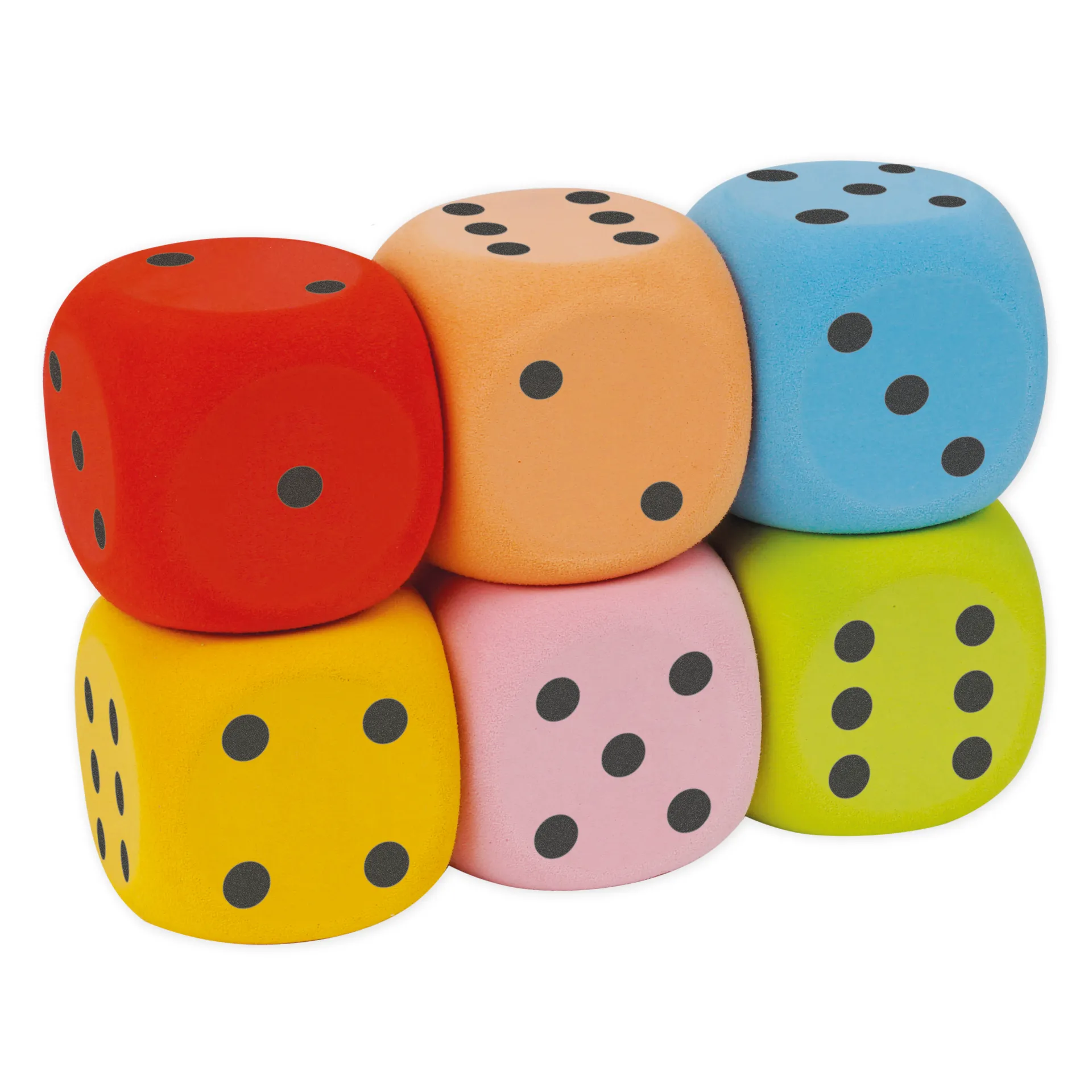 TimeTEX Flüster-Spielwürfel Satz XL "Augen", 6 cm, 6-tlg.