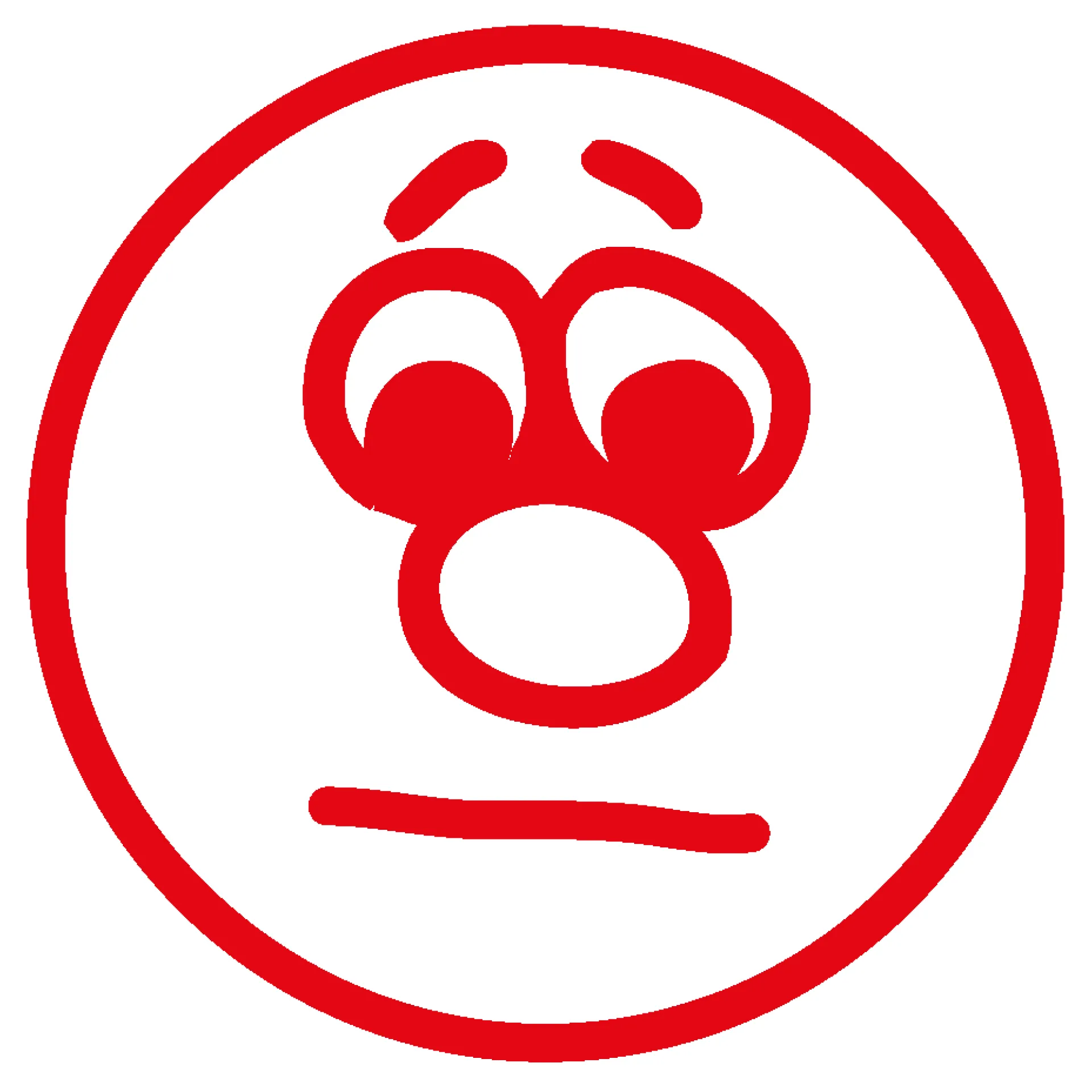 Siebdruck-Stempel "Perpetuum", "Gesicht neutral"