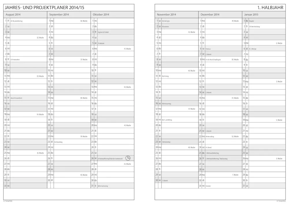 Individual-Schulplaner A5, 192 Seiten