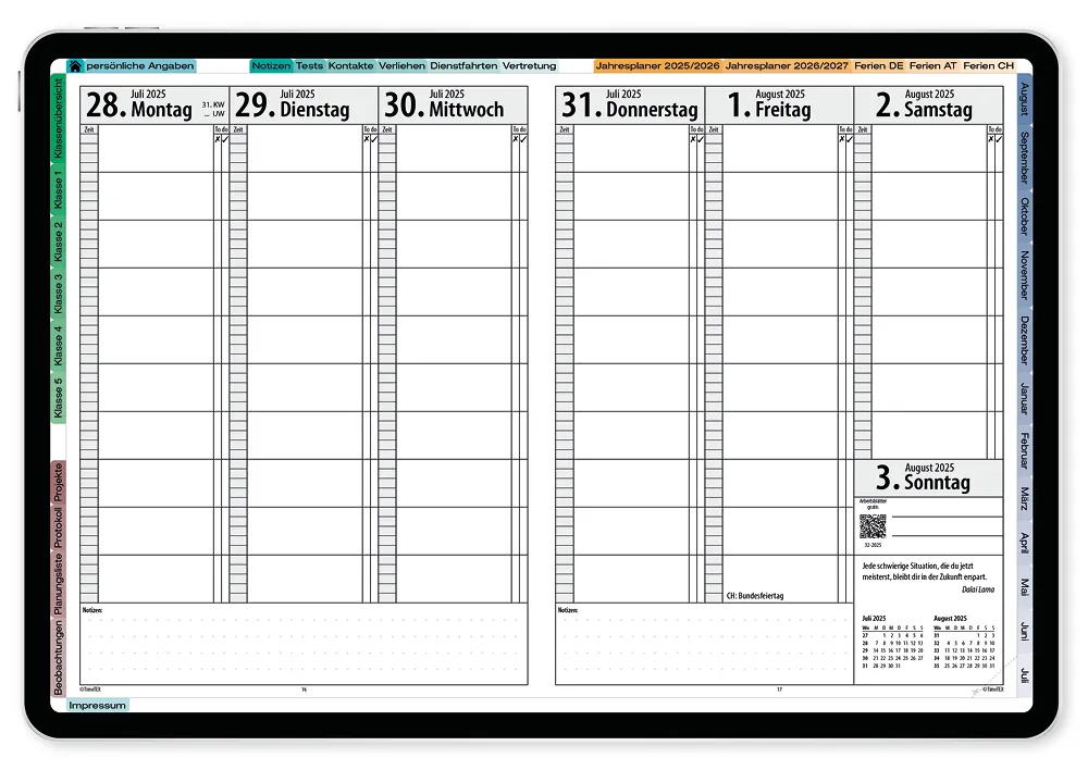TimeTEX Digitaler Schulleitungs-Planer DigiPlan 2025/2026