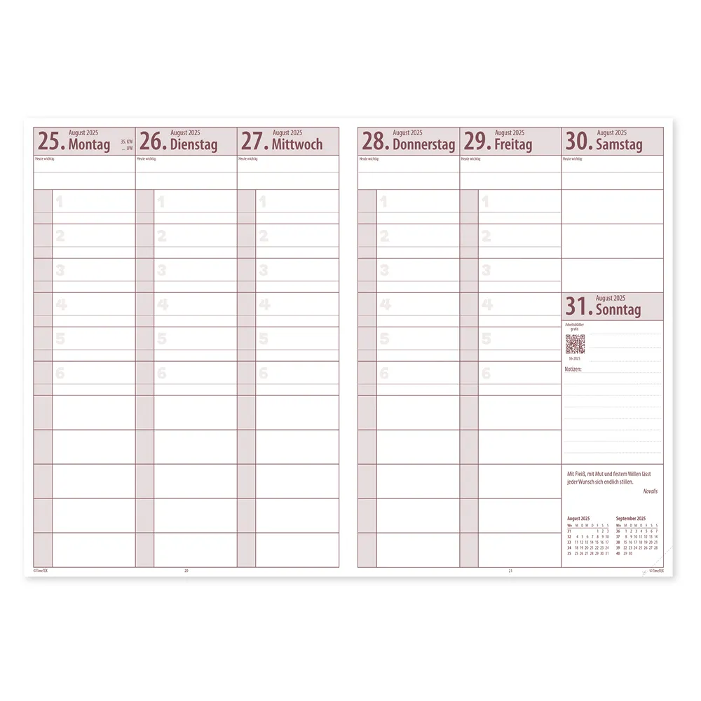 TimeTEX Sozial-Pädagogen-Schulplaner A4-Plus 2026/2027