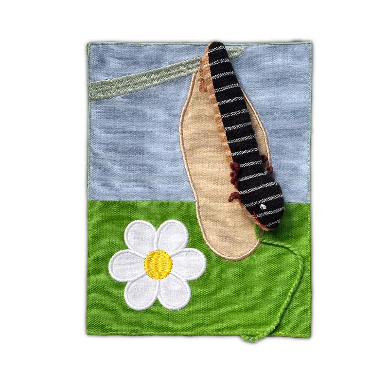 Stoffen kaarten "Levenscyclus Vlinder", 4-delig