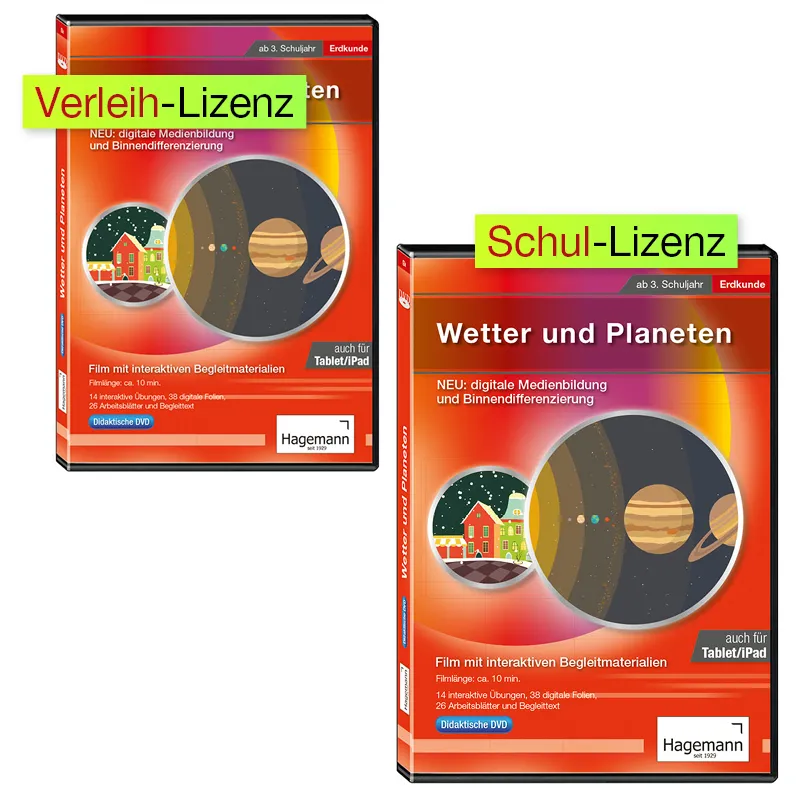 Didaktische DVD "Wetter und Planeten", tabletfähig