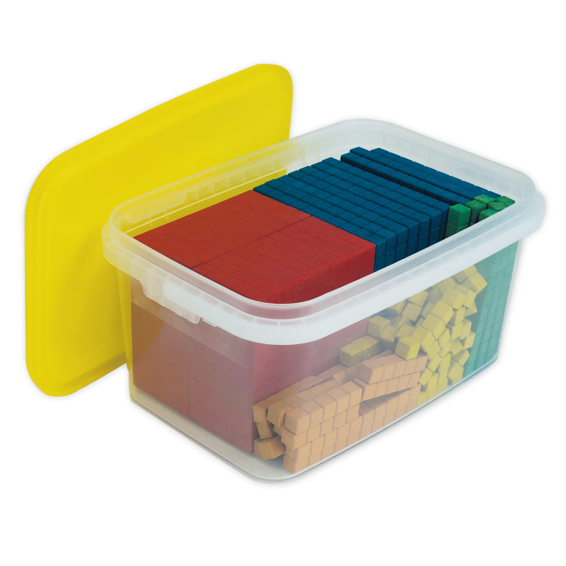 Dienes Grundsortiment, 141-tlg., Zahlenraum 1.000, farbig, in Stapel-Box