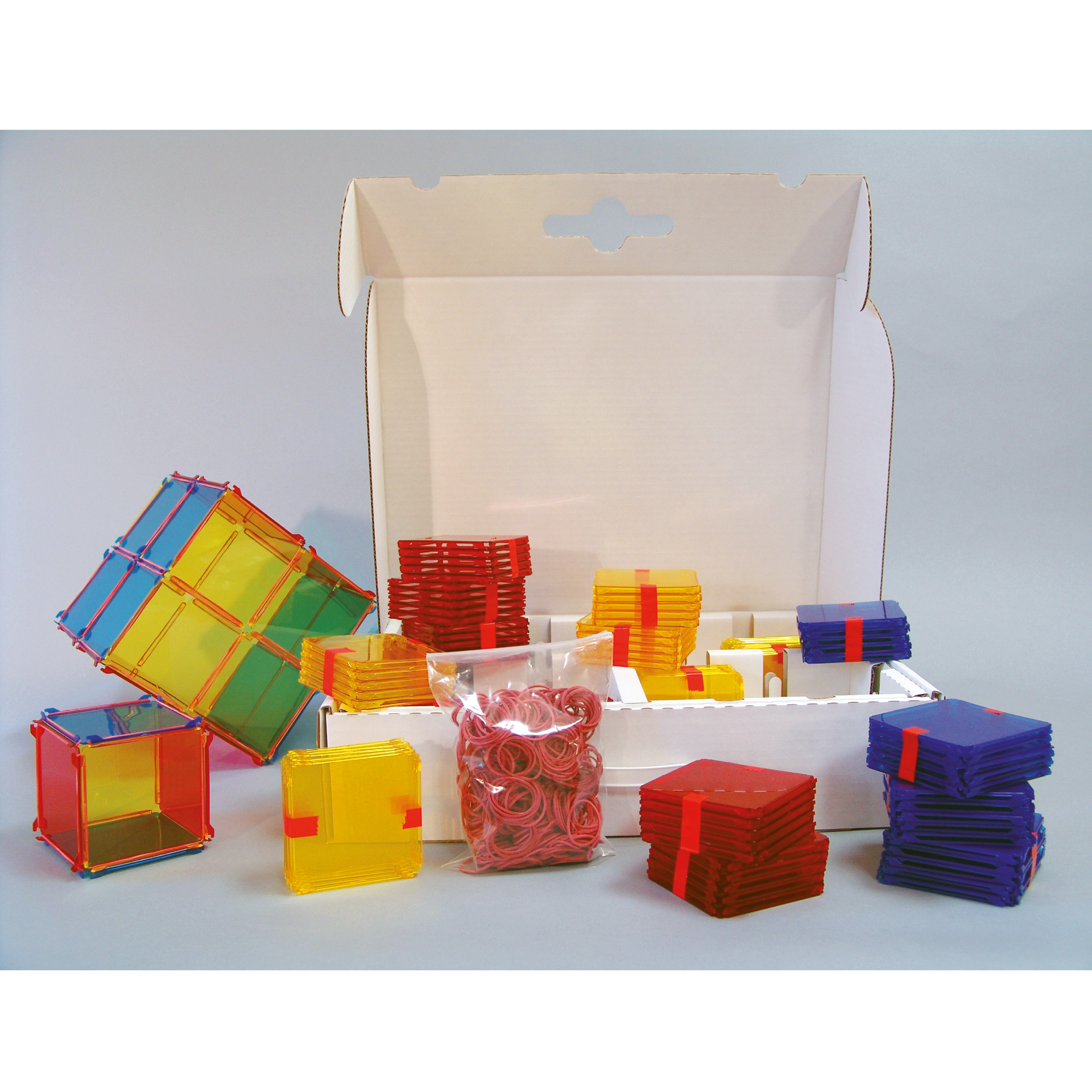 Hagemann Geometrie-Bausatz effekt-system "Würfelsatz", 210 Quadrate
