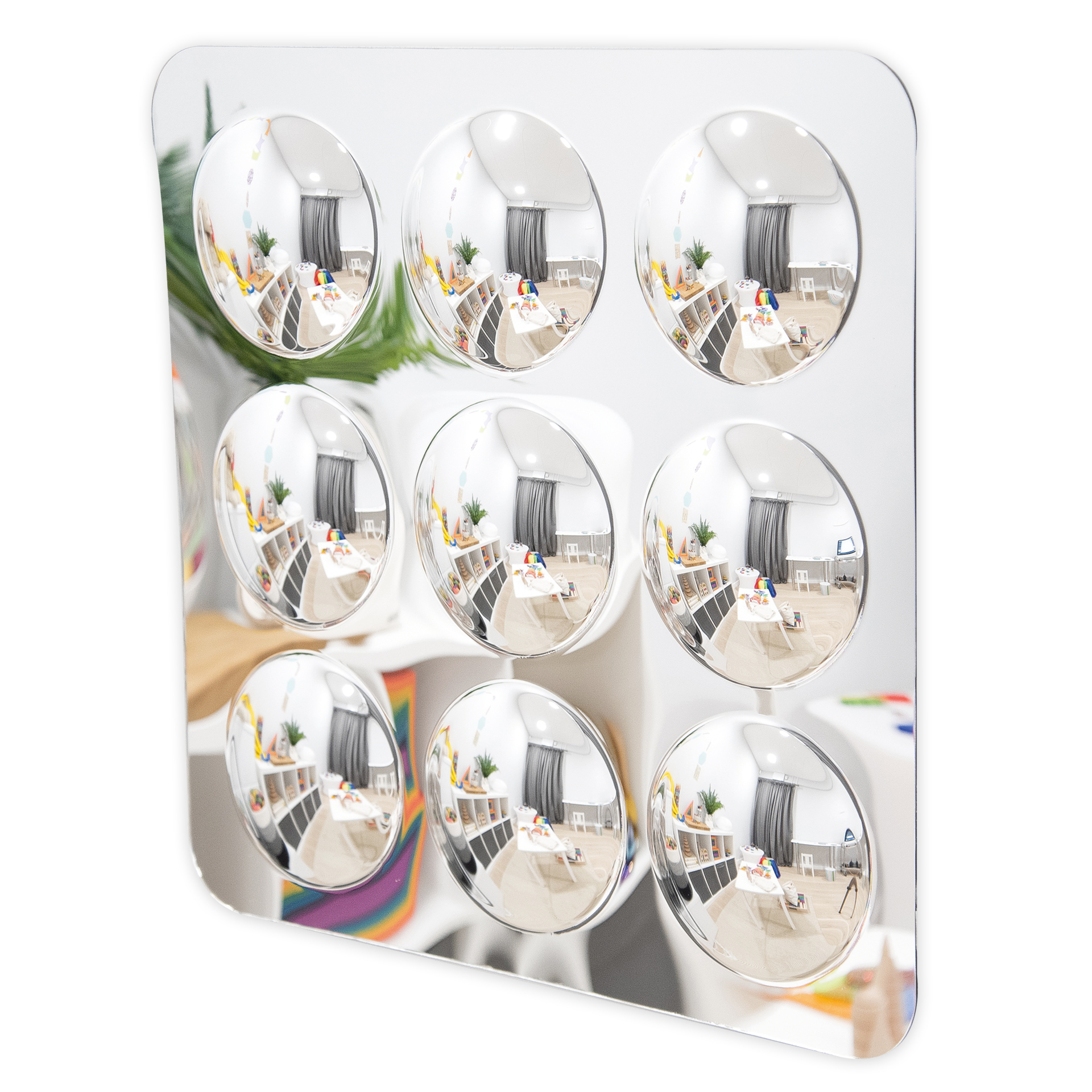 TimeTEX Spiegel mit 9 Kuppeln, 49x49 cm