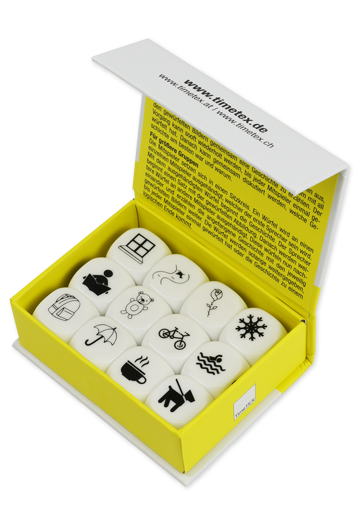 Hagemann Würfel-Set Geschichten "Fantasie", 12-tlg., 20 mm in Box