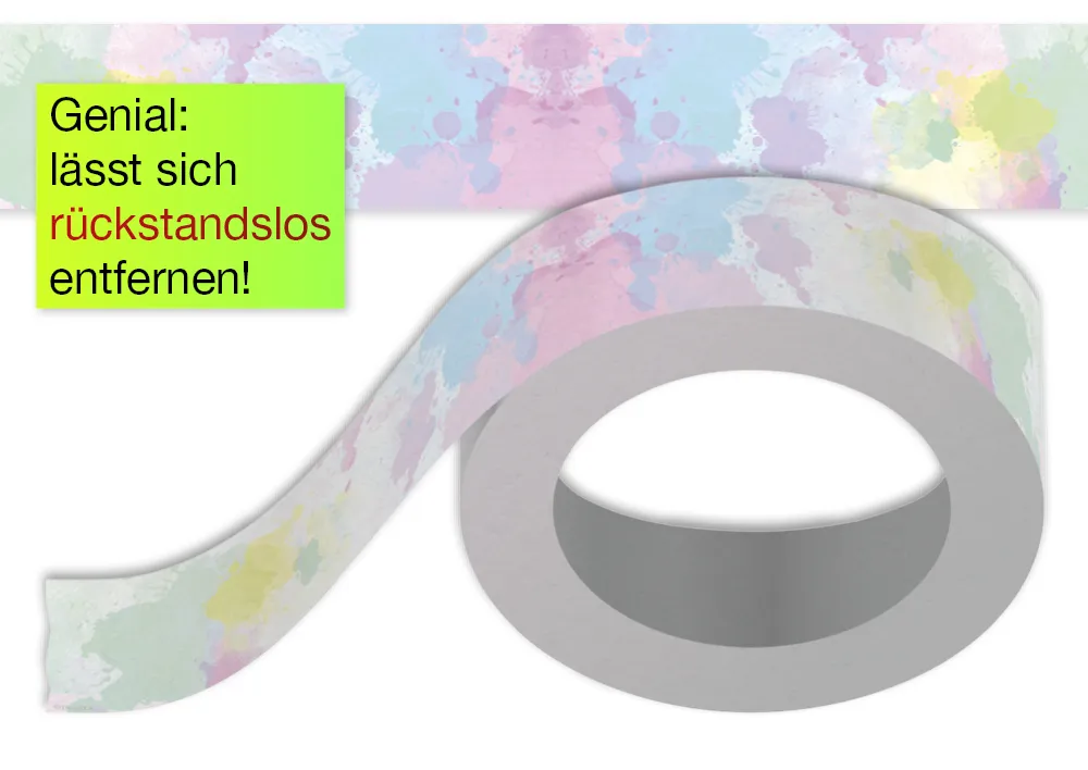 Deko-Band Reispapier 5 cm, selbstklebend, 10m