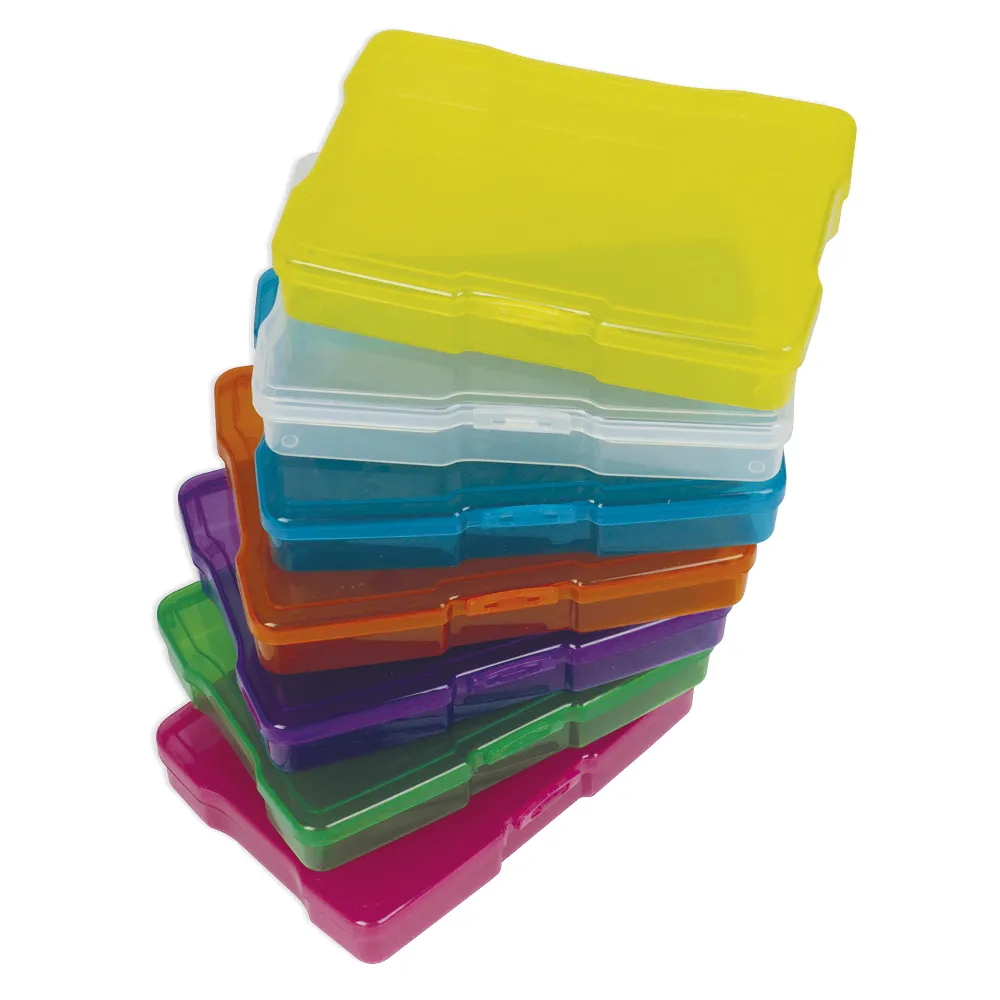 TimeTEX Farb-Box mit Klickverschluss, transparent