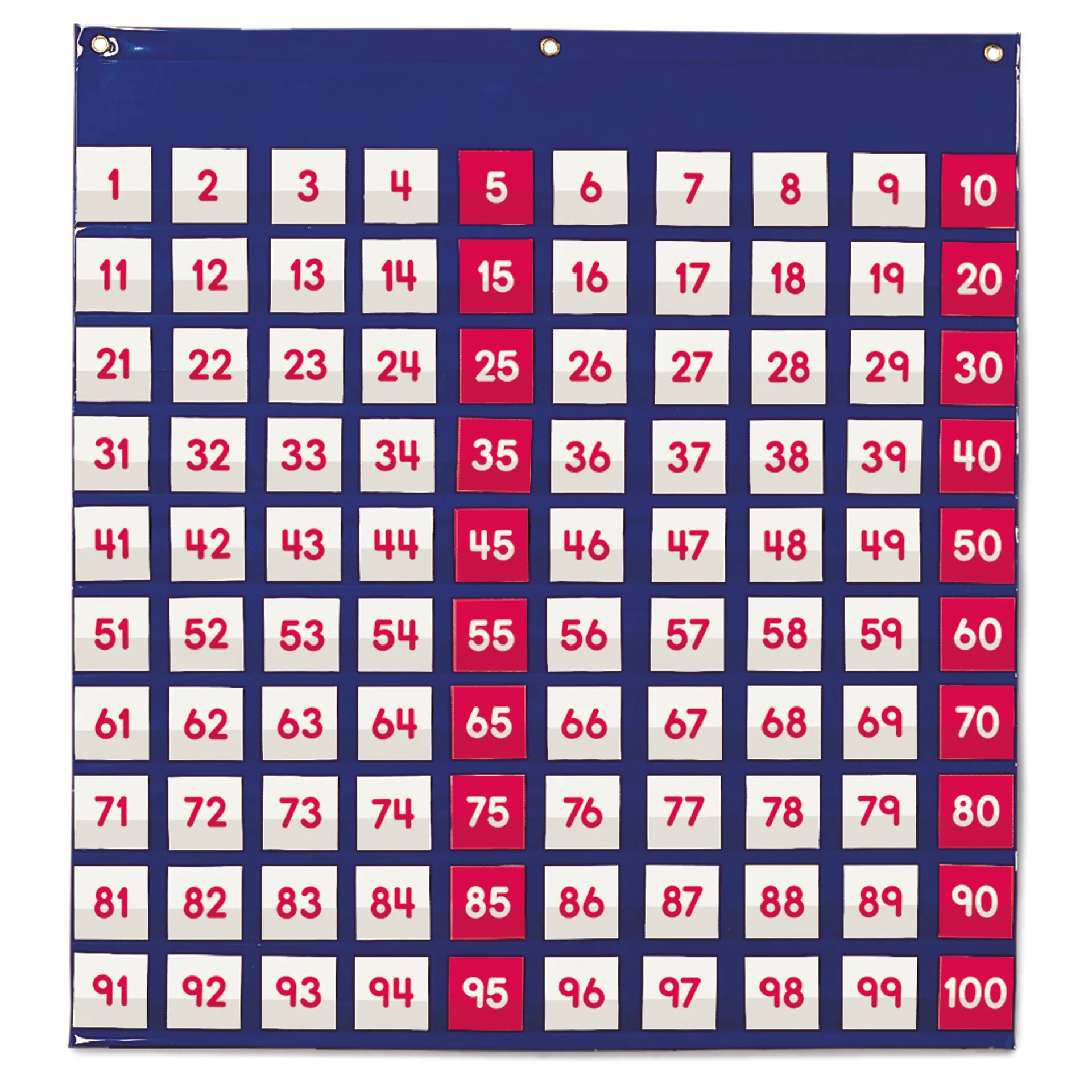Hunderter-Tafel-Vorhang, ca. 66x70 cm, 121-tlg.