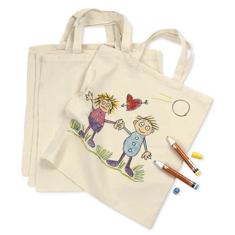 Baumwolltaschen zum Bemalen, 5 Stück