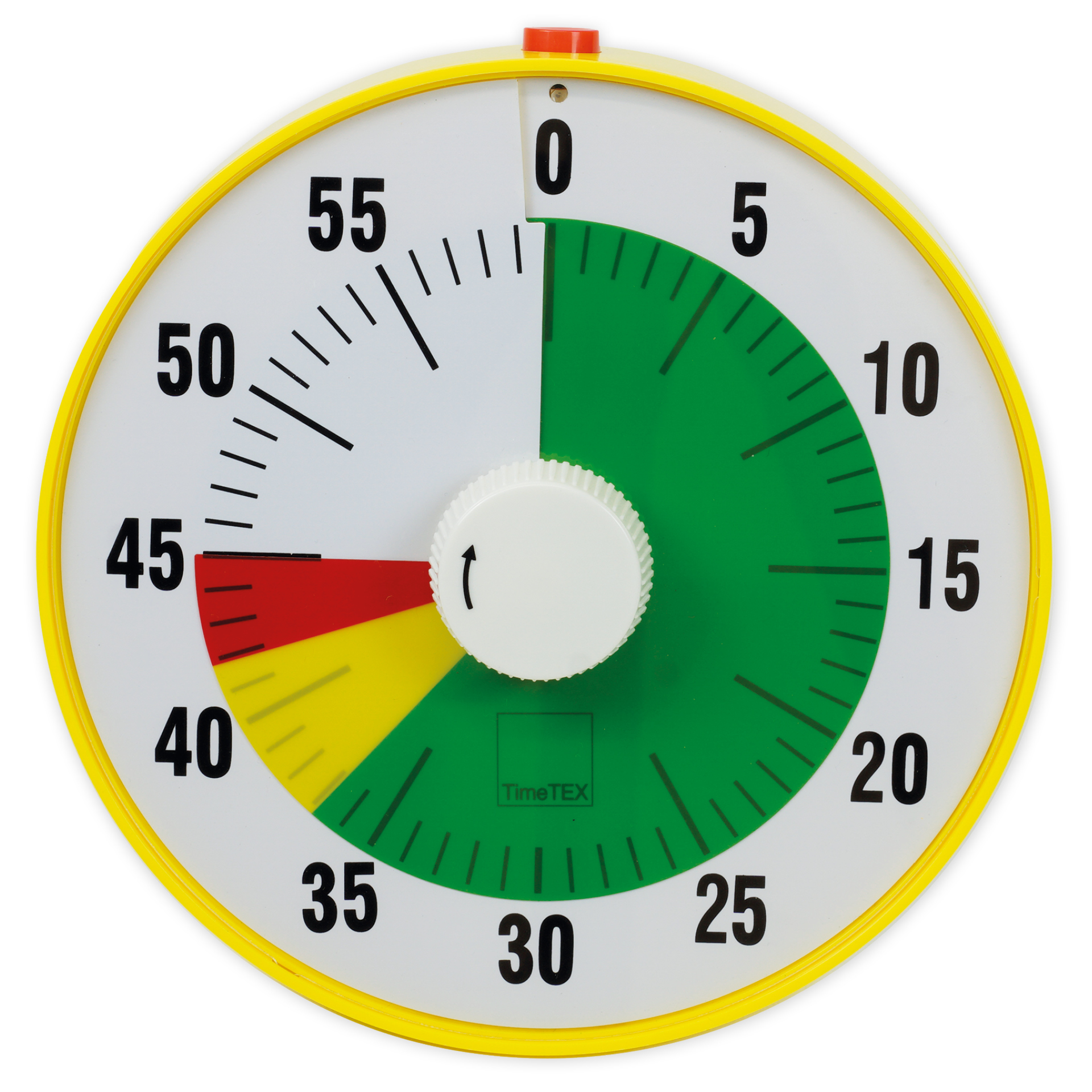 TimeTEX Zeitdauer-Uhr "lautlos" L, 19 cm ø, mit Ampelscheibe + Pausentaste