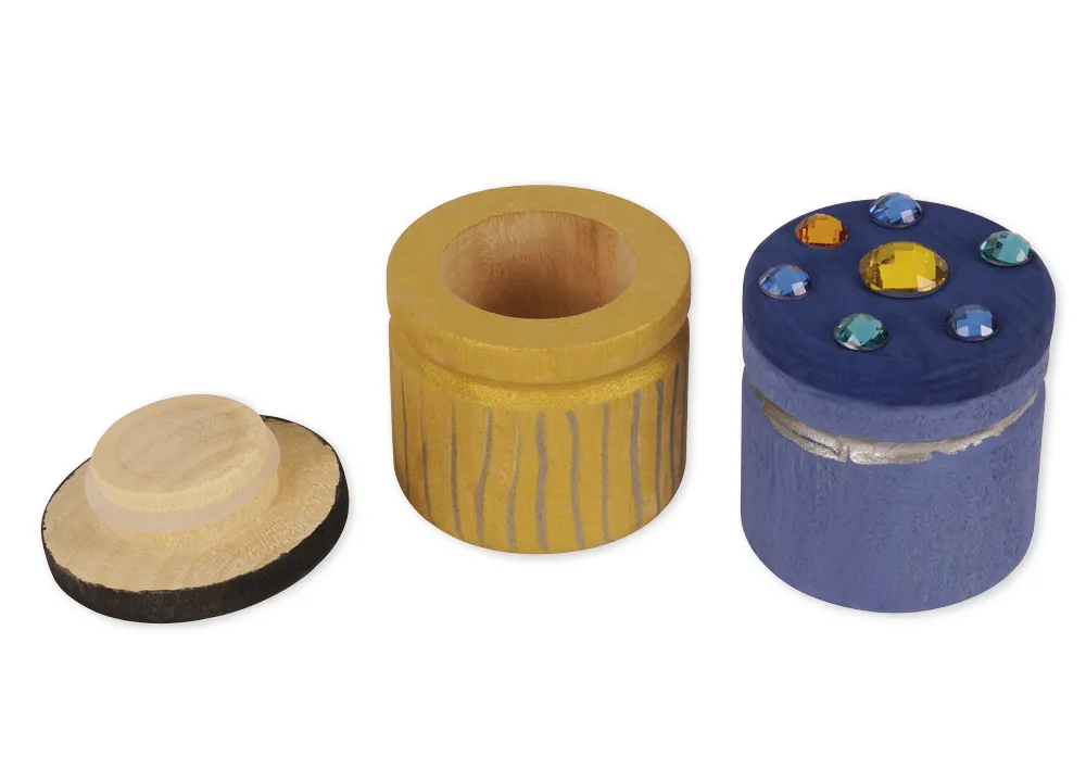 Zahndöschen aus Holz, 24 Stück