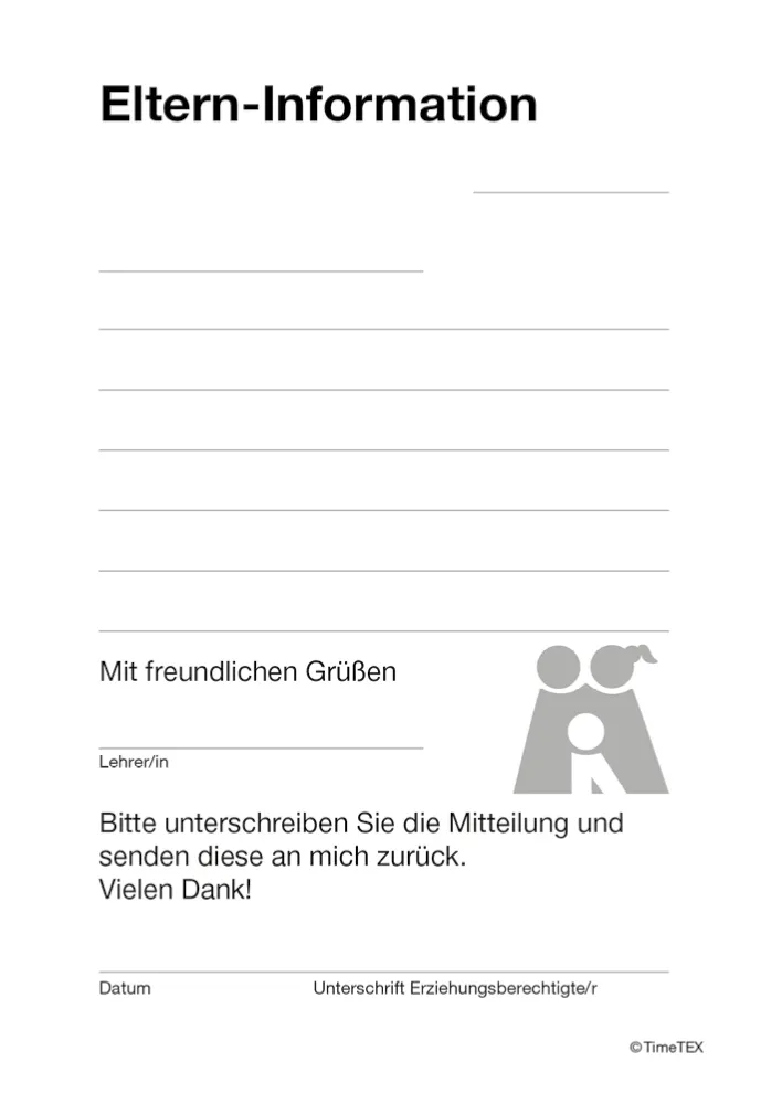 Block Eltern-Informationen A6, 50 Blatt mit Durchschlag