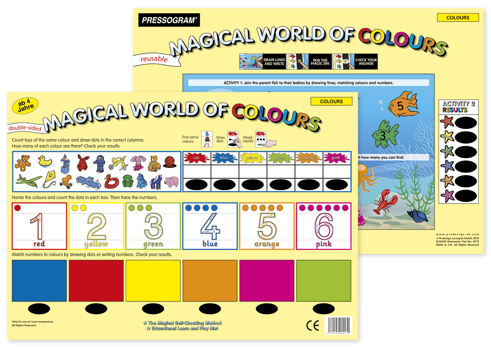 Tablero mágico TimeTEX "Mundo de colores" (inglés)