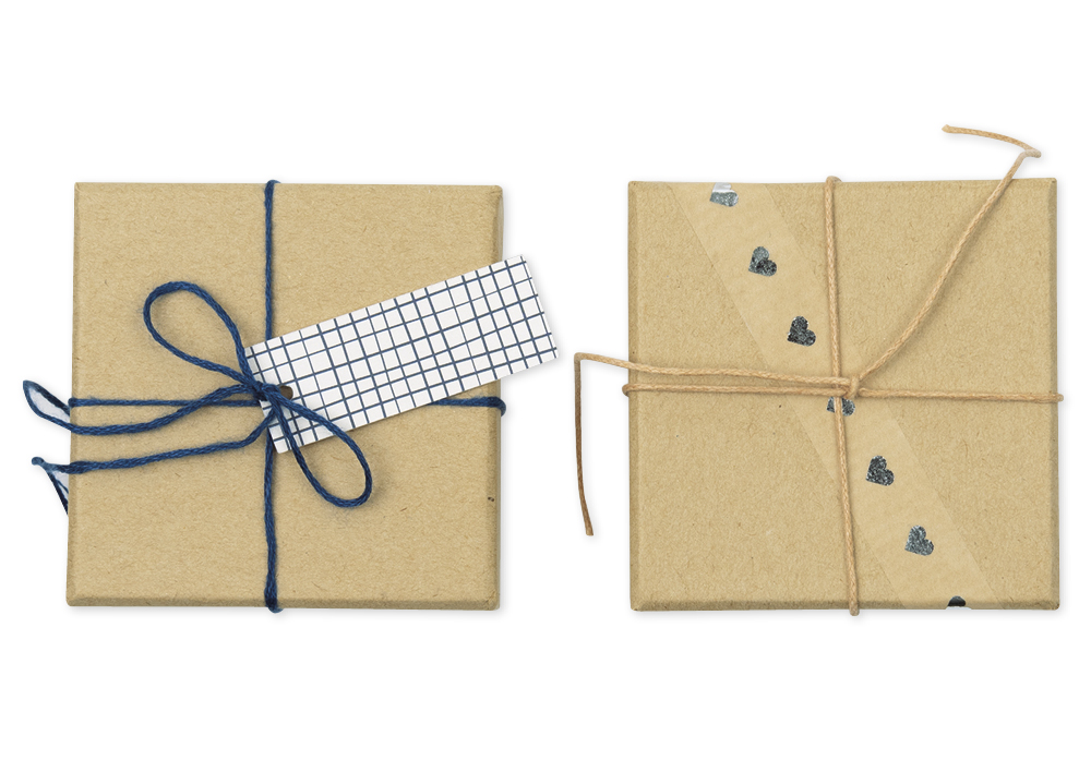 Pappboxen eckig, 10 Stück
