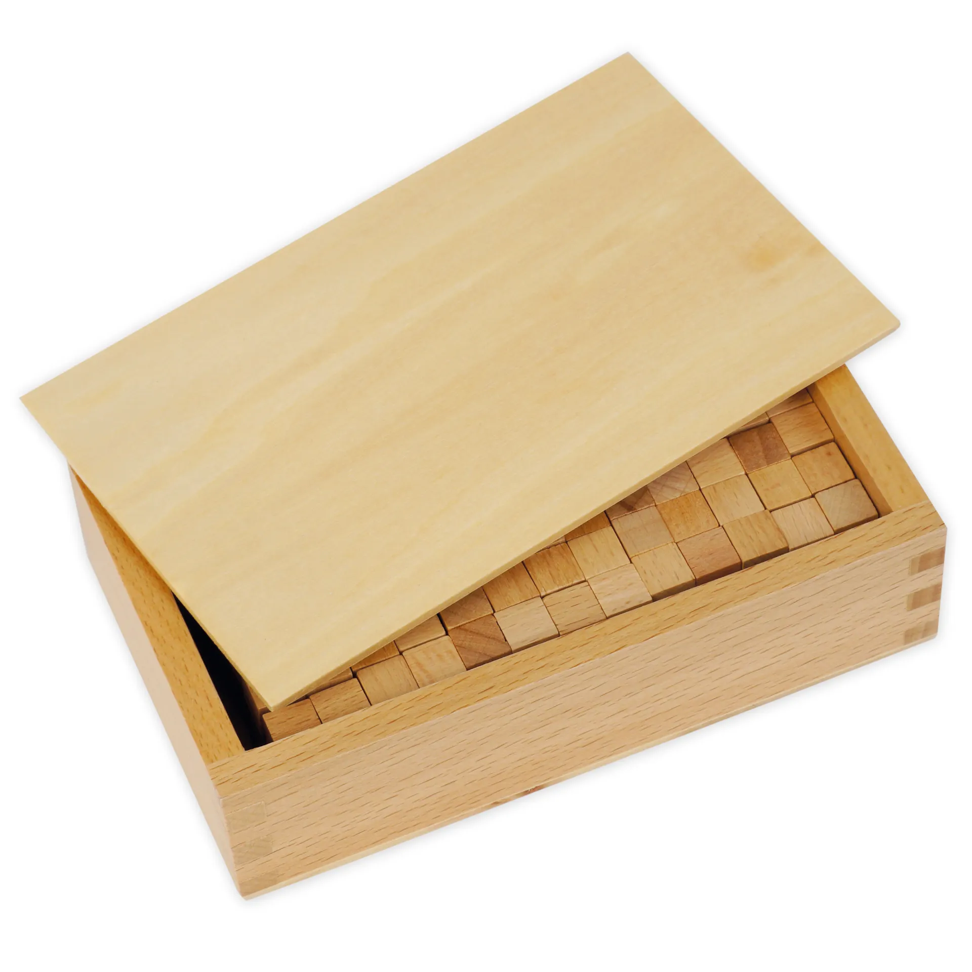 TimeTEX Kasten mit Kuben zum Rosa Turm "Montessori Premium"