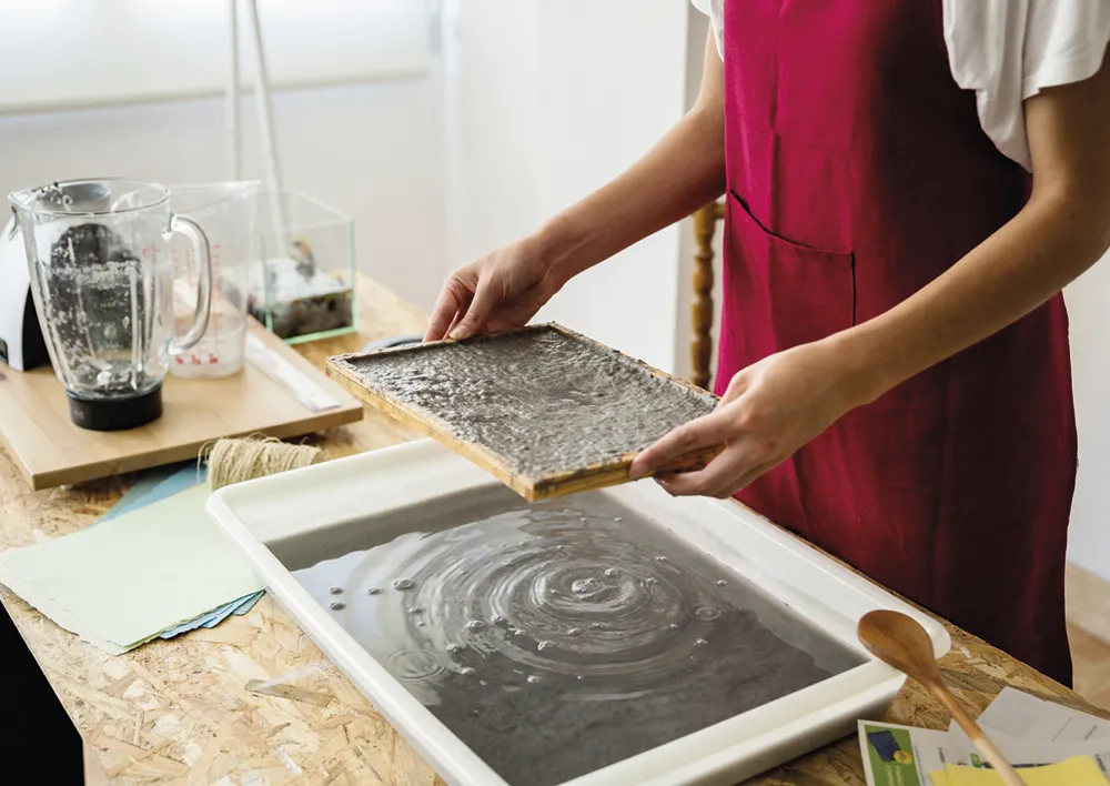 Gruppen-Set Papierschöpfen mit elektrischem Mixer, 35-tlg.