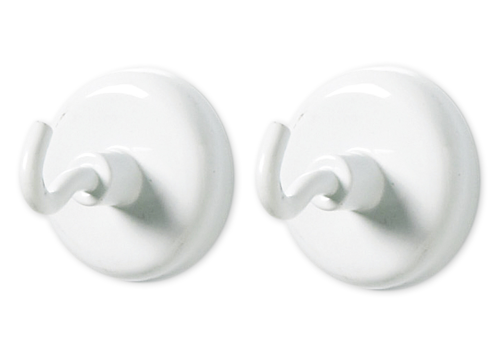 Hagemann Magnet-Haken-Set, 32 mm ø, weiß, 5-tlg.