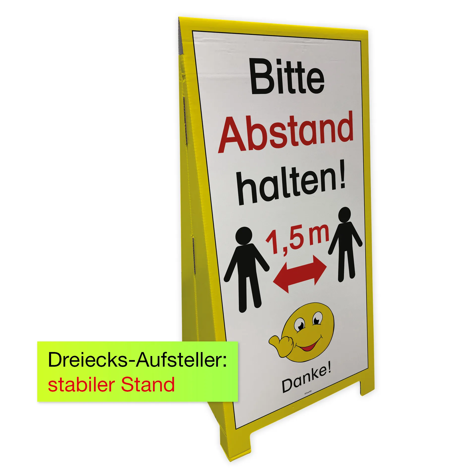 Stand-Display "Bitte Abstand - Danke", 5-tlg.