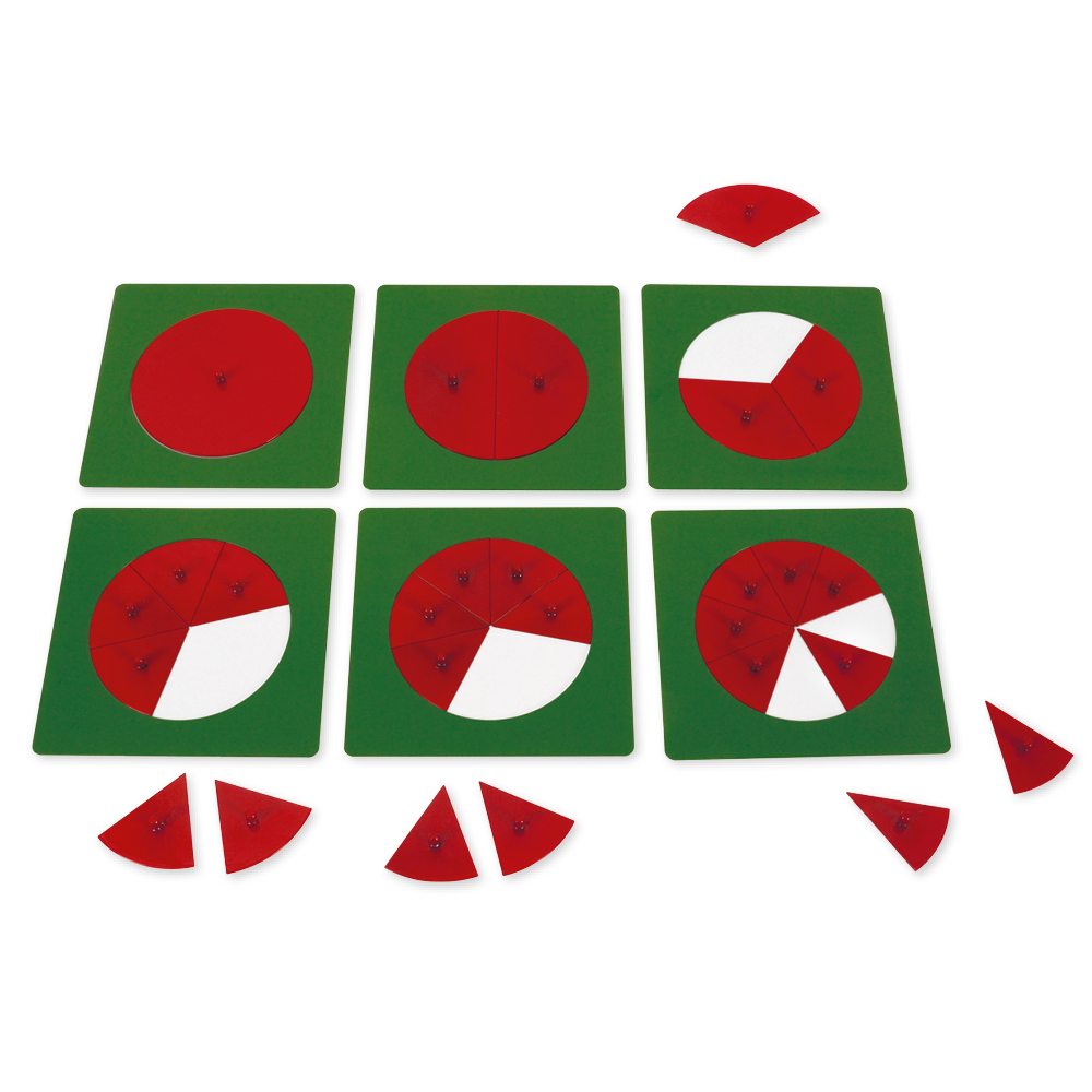 Cercles de fractions métalliques TimeTEX  « Montessori Premium »