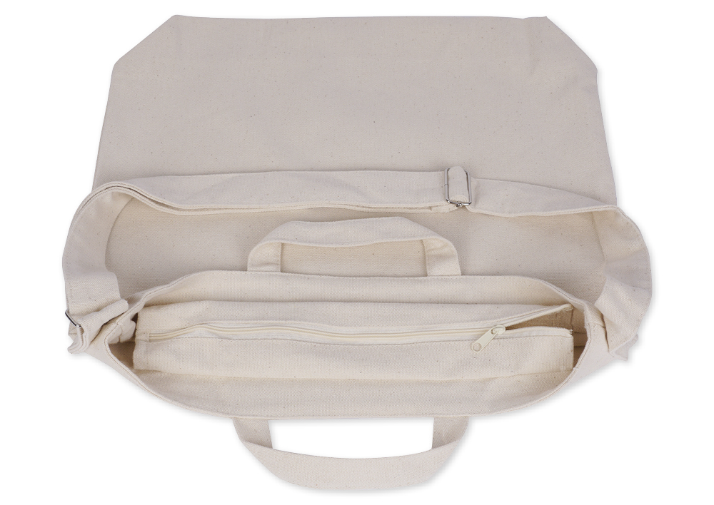 Katoenen tas naturel, 25x41 cm, met hengsel
