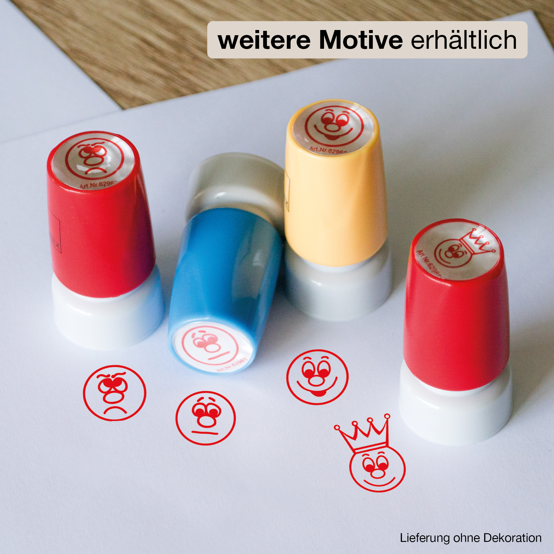 Set Siebdruck-Stempel "Perpetuum" 3-tlg. "Gesichter"