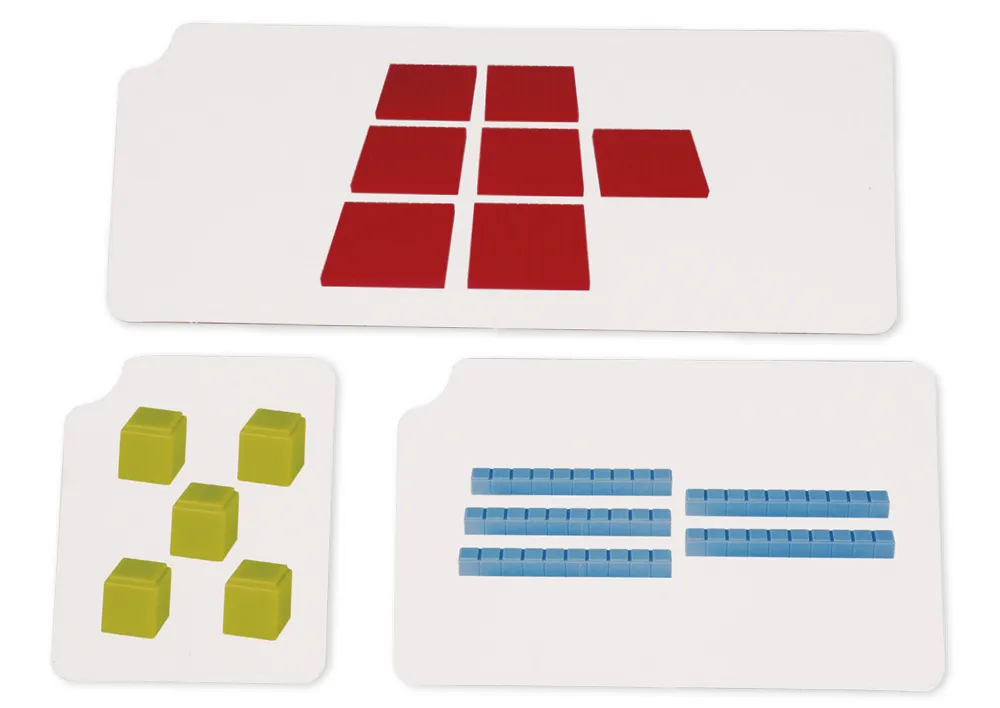 Dienes Grundsortiment Montessori, mit Zahlen-Karten, 170-tlg., Kunststoff