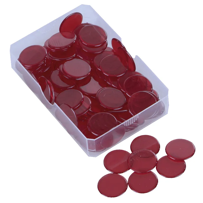 Spelbitar genomskinliga, enfärgade, 100 st