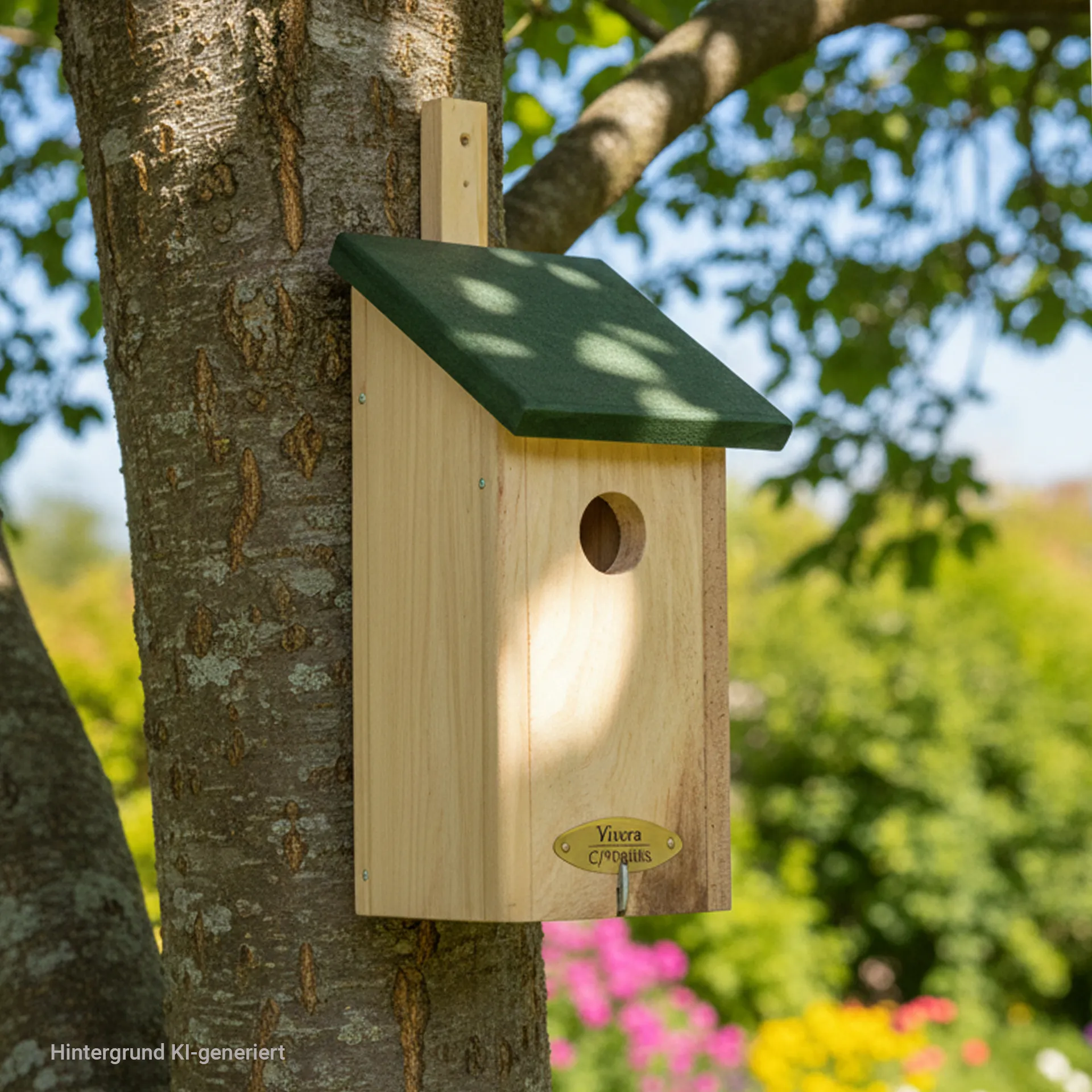 Vogel-Nistkasten mit Beobachtungs-Spiegel, 21x15x30 cm