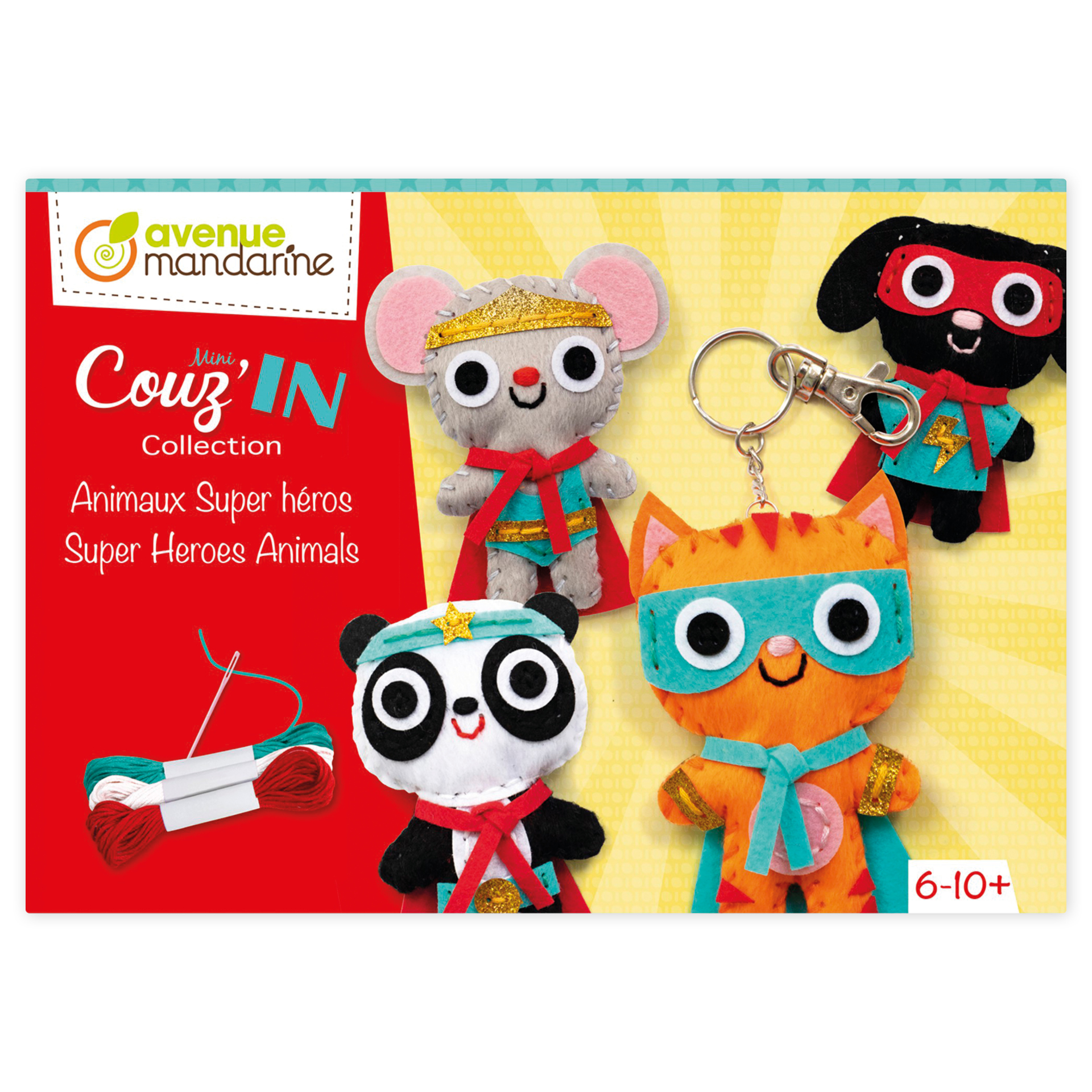 Hagemann Schlüsselanhänger "Helden" zum Nähen, 4 Stück