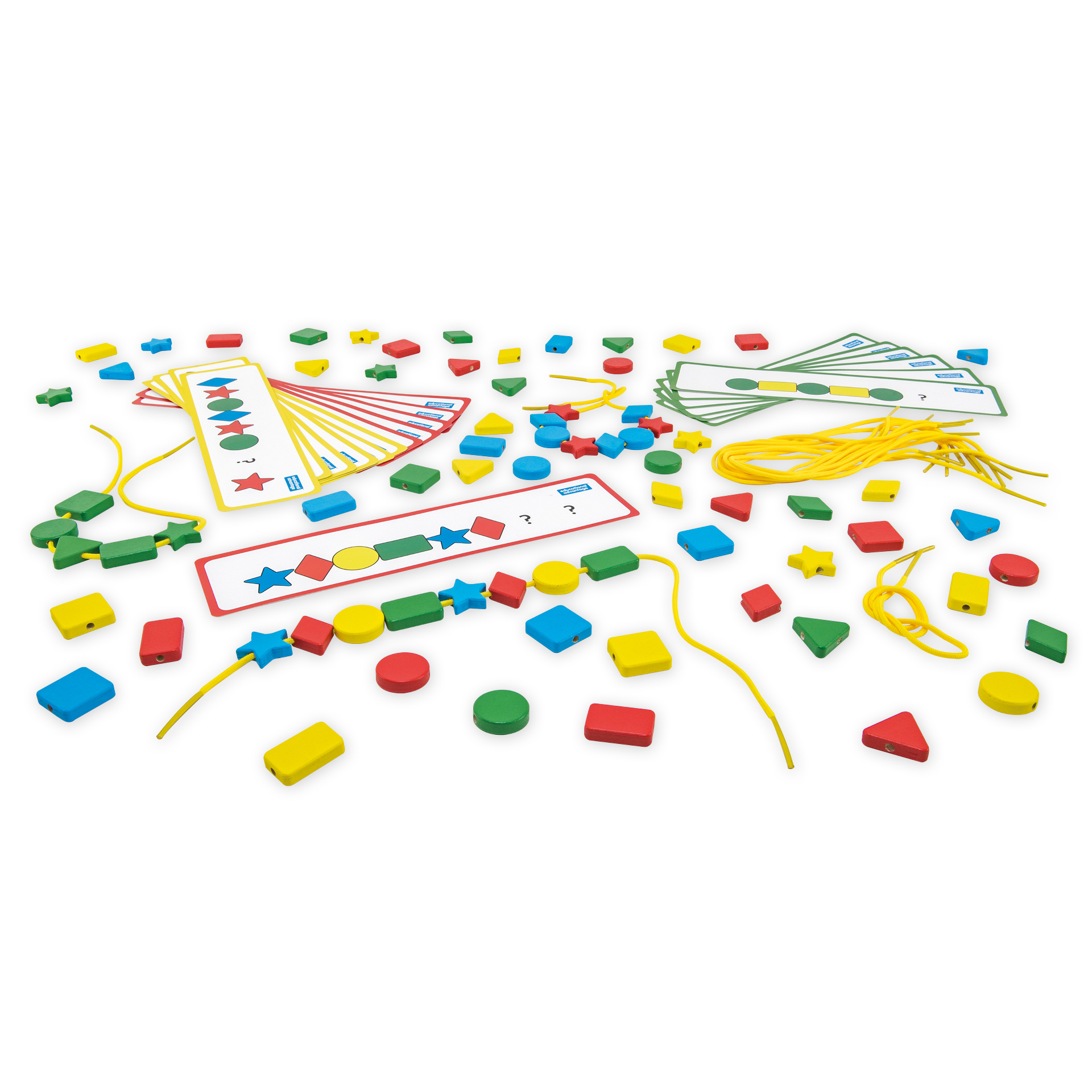 TimeTEX Fädelspiel "Geometrische Formen", 84-tlg.