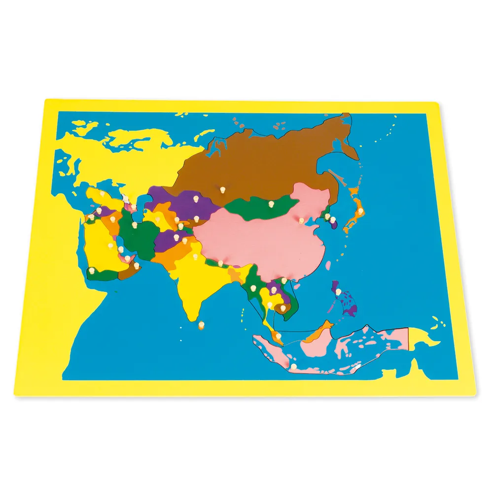 TimeTEX pusselkarta Asien "Montessori Premium"