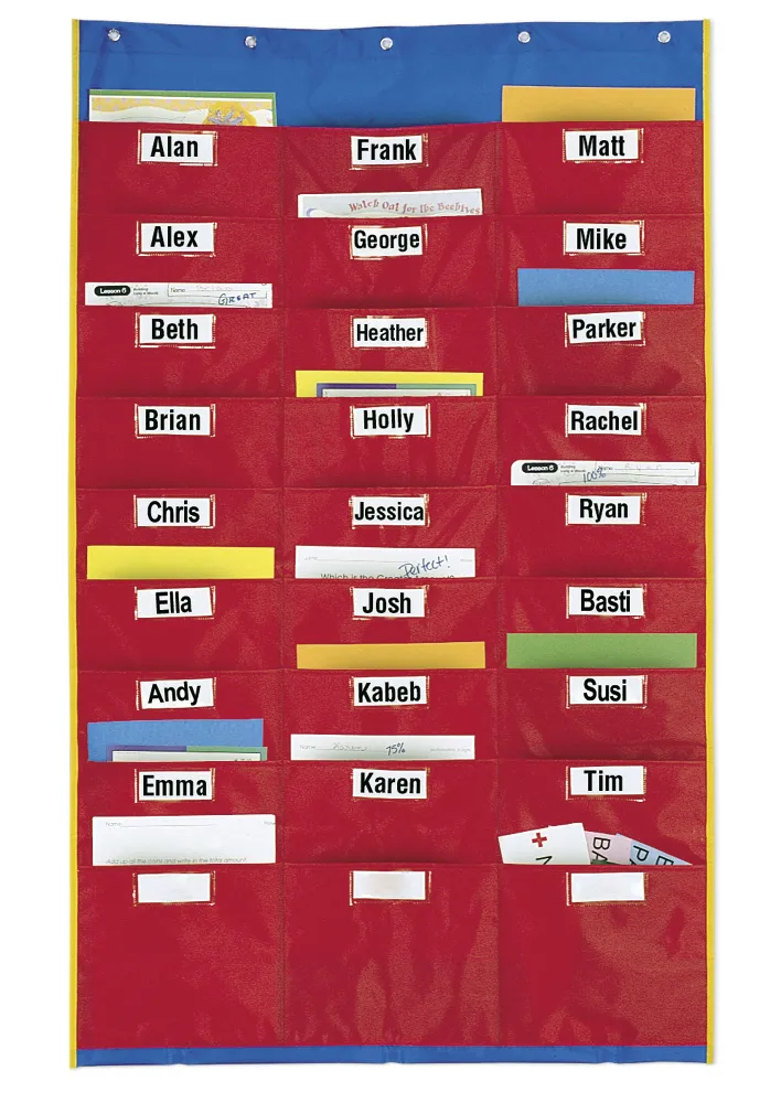 Fickhängare för material med 27 fickor, 72x114 cm