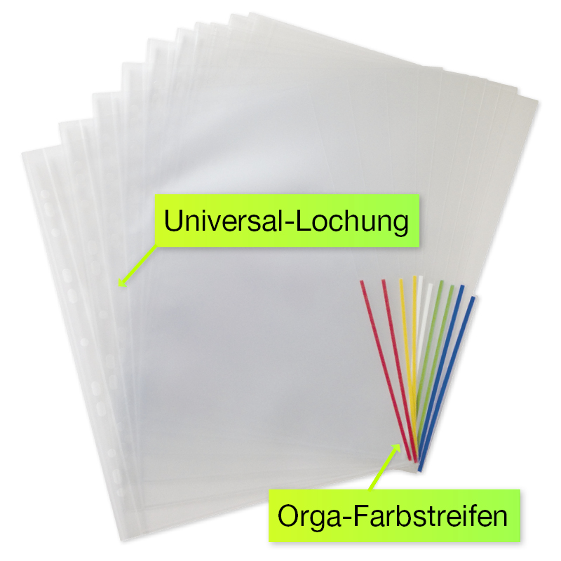 Set de file de protecție A4-extra, 10 bucăți Set de file de protecție A4-extra, 10 bucăți