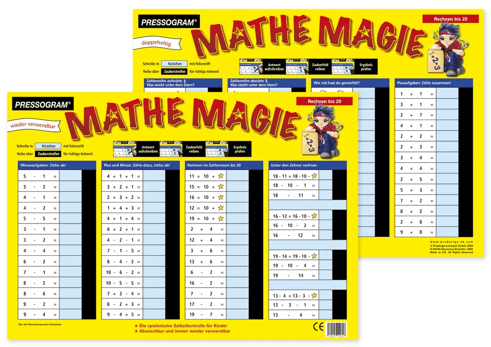 TimeTEX Zaubertafel "Mathematik" Rechnen bis 20