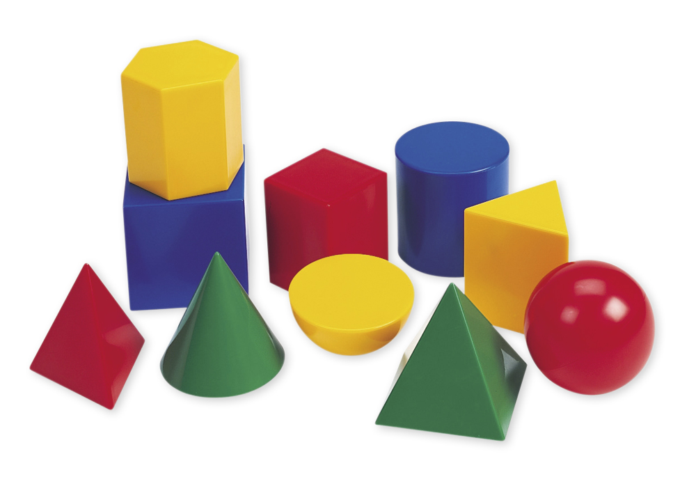 Geometri-figur sæt opaque, 10 dele
