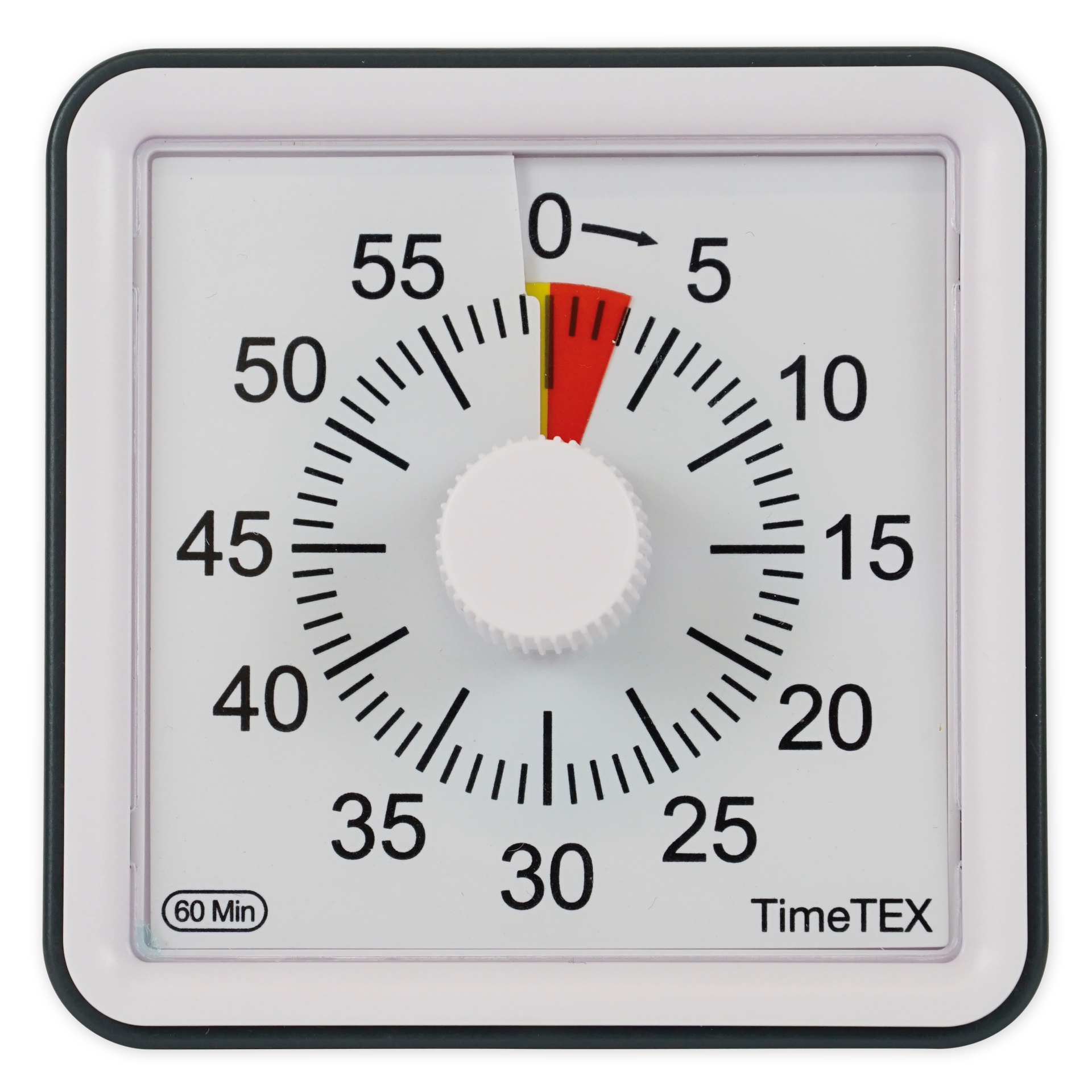 Kompaktowy zegar TimeTEX „Silent” z tarczą zegara z sygnalizacją świetlną