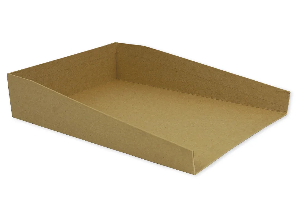 Corbeille à courrier en carton naturel, format A4, 2 unités
