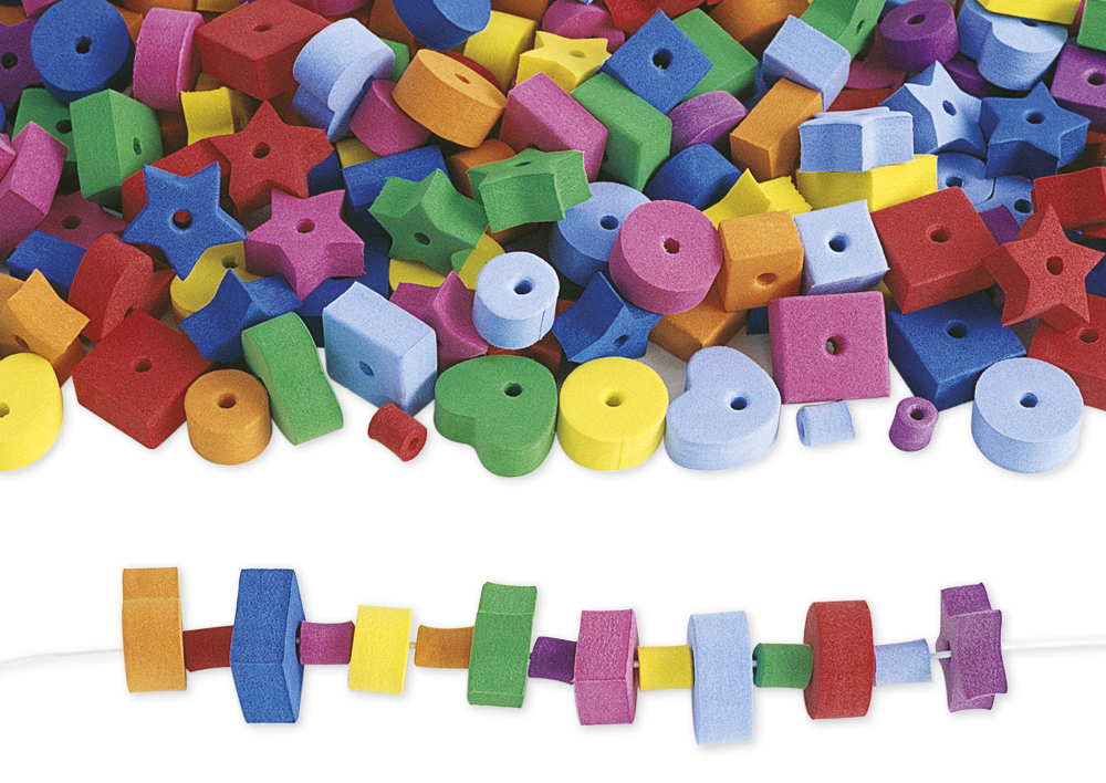 Moosgummi, Mosgummi perler, 500 stk.